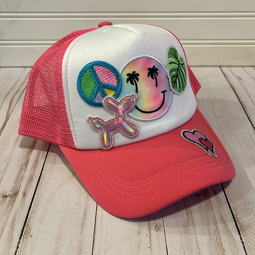 Trending Trucker hat with embroidered patches
